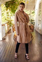 Load image into Gallery viewer, Ivy Camel Winter Wrap Coat