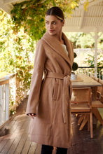 Load image into Gallery viewer, Ivy Camel Winter Wrap Coat