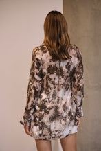 Load image into Gallery viewer, Natia Mocha Print Button Up Collared Shirt