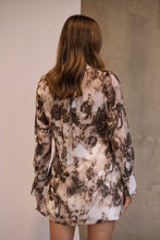 Load image into Gallery viewer, Natia Mocha Print Button Up Collared Shirt