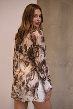 Load image into Gallery viewer, Natia Mocha Print Button Up Collared Shirt