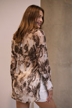 Load image into Gallery viewer, Natia Mocha Print Button Up Collared Shirt