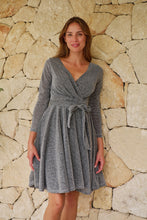 Load image into Gallery viewer, Aliante Silver Sparkle Short Dress