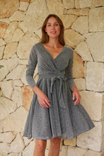 Load image into Gallery viewer, Aliante Silver Sparkle Short Dress