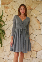 Load image into Gallery viewer, Aliante Silver Sparkle Short Dress