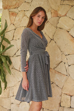 Load image into Gallery viewer, Aliante Silver Sparkle Short Dress