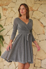 Load image into Gallery viewer, Aliante Silver Sparkle Short Dress