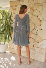 Load image into Gallery viewer, Aliante Silver Sparkle Short Dress