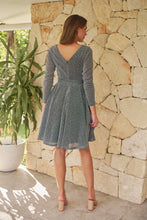 Load image into Gallery viewer, Aliante Silver Sparkle Short Dress