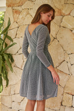 Load image into Gallery viewer, Aliante Silver Sparkle Short Dress
