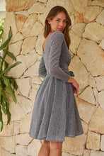 Load image into Gallery viewer, Aliante Silver Sparkle Short Dress
