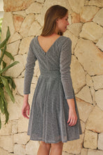 Load image into Gallery viewer, Aliante Silver Sparkle Short Dress