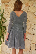 Load image into Gallery viewer, Aliante Silver Sparkle Short Dress