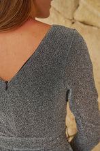 Load image into Gallery viewer, Aliante Silver Sparkle Short Dress