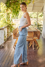 Load image into Gallery viewer, Light Wash Denim Wide Leg Mum Jeans