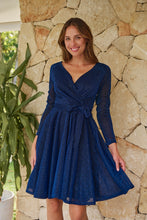 Load image into Gallery viewer, Aliante Navy Sparkle Short Dress