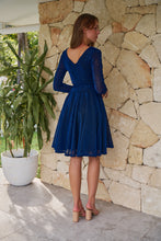 Load image into Gallery viewer, Aliante Navy Sparkle Short Dress
