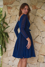 Load image into Gallery viewer, Aliante Navy Sparkle Short Dress