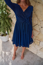 Load image into Gallery viewer, Aliante Navy Sparkle Short Dress