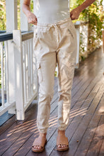 Load image into Gallery viewer, Cargo Beige Denim Jogger Pant