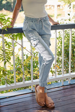 Load image into Gallery viewer, Cargo Light Blue Wash Denim Jogger Pant