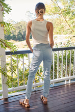Load image into Gallery viewer, Cargo Light Blue Wash Denim Jogger Pant