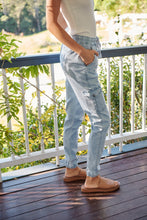 Load image into Gallery viewer, Cargo Light Blue Wash Denim Jogger Pant