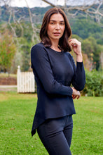 Load image into Gallery viewer, Madison Peplum Black Long Sleeve Top