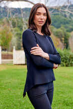 Load image into Gallery viewer, Madison Peplum Black Long Sleeve Top