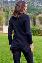 Load image into Gallery viewer, Madison Peplum Black Long Sleeve Top