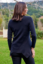 Load image into Gallery viewer, Madison Peplum Black Long Sleeve Top