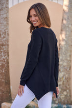 Load image into Gallery viewer, Madison Peplum Black Long Sleeve Top