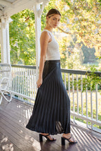 Load image into Gallery viewer, Lucy Pleated Black Satin Skirt