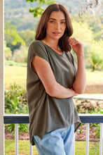 Load image into Gallery viewer, Chele Short Sleeve Oversized Plain Top