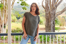 Load image into Gallery viewer, Chele Short Sleeve Oversized Plain Top