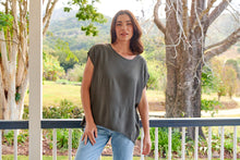Load image into Gallery viewer, Chele Short Sleeve Oversized Plain Top