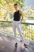 Load image into Gallery viewer, Cargo White Denim Jogger Pant