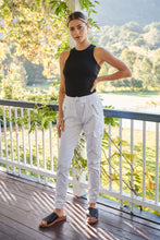 Load image into Gallery viewer, Cargo White Denim Jogger Pant