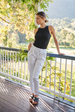 Load image into Gallery viewer, Cargo White Denim Jogger Pant