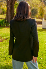Load image into Gallery viewer, Crystal Black Linen Blazer