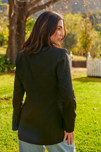 Load image into Gallery viewer, Crystal Black Linen Blazer