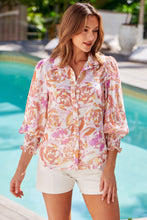 Load image into Gallery viewer, Addison Orange/Pink Print Shirt