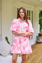 Load image into Gallery viewer, Milana Pink/ White Bell Sleeve Tie Waist Dress