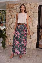 Load image into Gallery viewer, Esperance Green/Pink Floral Skirt