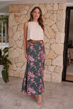 Load image into Gallery viewer, Esperance Green/Pink Floral Skirt