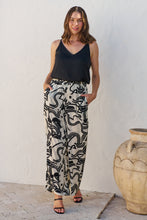 Load image into Gallery viewer, Jazzlyn Black/White Print Wide Leg Pant