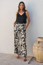 Load image into Gallery viewer, Jazzlyn Black/White Print Wide Leg Pant