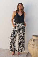 Load image into Gallery viewer, Jazzlyn Black/White Print Wide Leg Pant