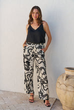 Load image into Gallery viewer, Jazzlyn Black/White Print Wide Leg Pant
