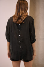 Load image into Gallery viewer, Leia Black Button Up 3/4 Sleeve Shirt